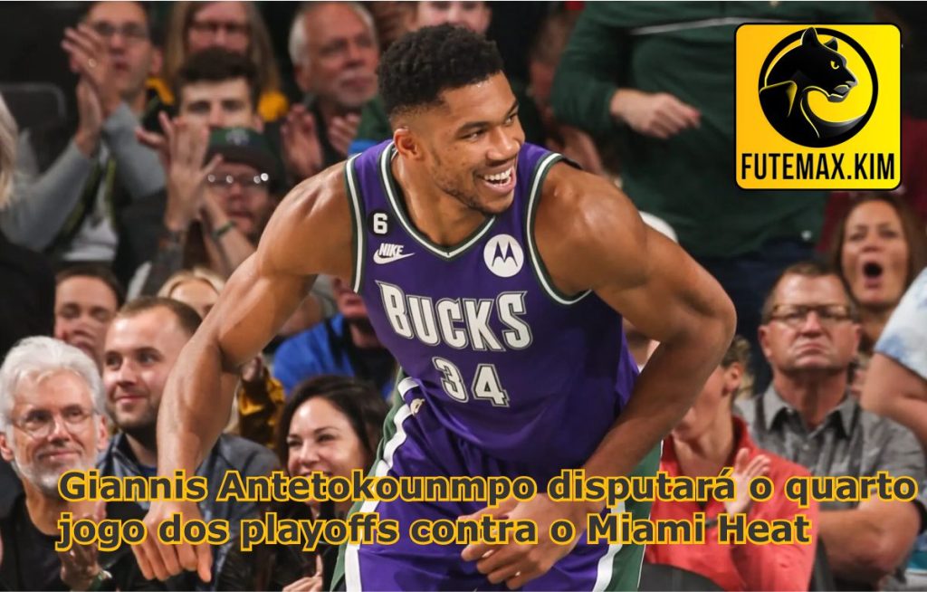 Giannis Antetokounmpo disputará o quarto jogo dos playoffs contra o Miami Heat
