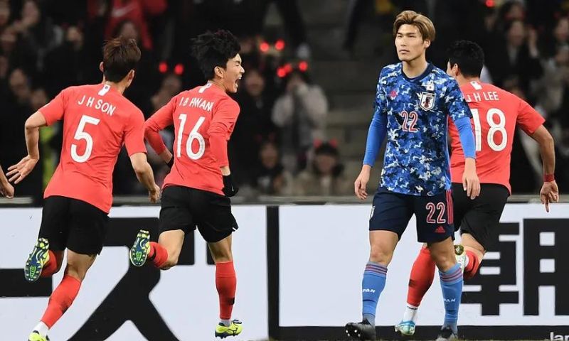 Análise do histórico de confrontos no futebol entre Coreia do Sul e Japão